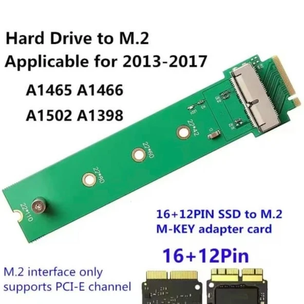 MACBOOK SSD TO M.2 NVME ADAPTÖR KARTI (2013-2017 MODELLER İÇİN) ürün görseli 1