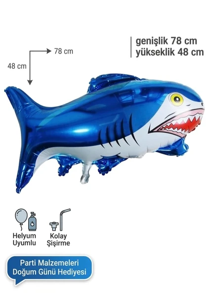 22" Köpek Balığı Folyo Balon ürün görseli 1