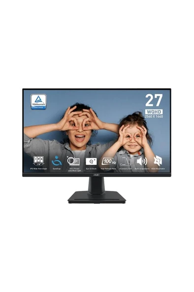 MSI 27 Pro Mp275q 2560x1440 (QHD) Flat Va 100hz 1ms Antı-glare Monıtor ürün görseli 1