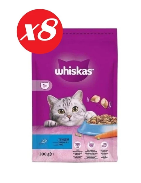 Whiskas Ton Balıklı ve Sebzeli Yetiş. Kedi M.300gr Set 8'li ürün görseli 1