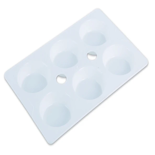 6 Bölmeli Plastik Boya Paleti ürün görseli 1