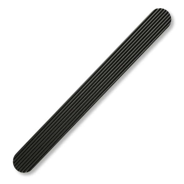Aytuğ Geniş T Çizgili Oval Siyah Çekmece Kulp 480 mm Modern Şık Mobilya Dolap Kapak Kulpu ürün görseli 1