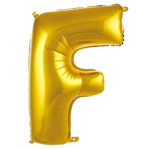 34" Folyo Harf 76cm "F"  Gold / Altın ürün görseli 1