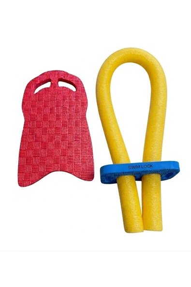 Yüzme Tahtası - Havuz Makarnası 3lü Set - Kırmızı-Sarı ürün görseli 1