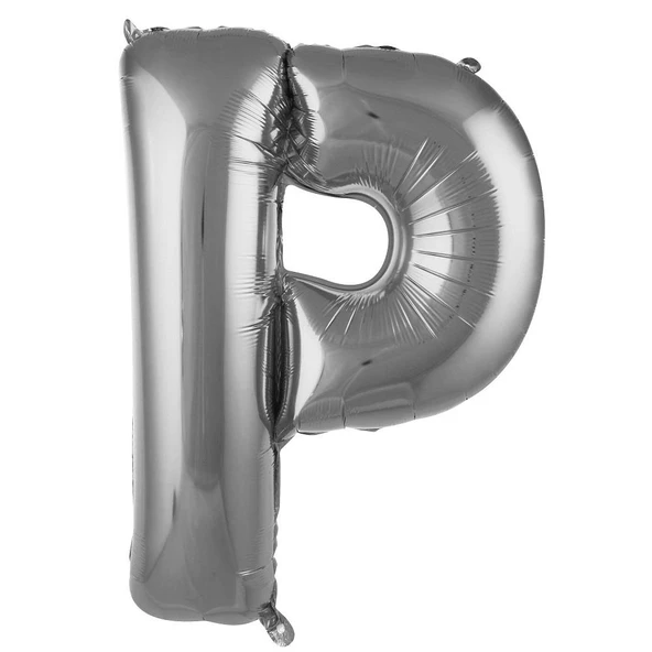 34" Folyo Harf 76cm "P" Silver / Gümüş ürün görseli 1