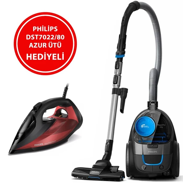 Philips FC9332/07 PowerPro Torbasız Süpürge + DST7022/40 Ütü Hediyeli ürün görseli 1