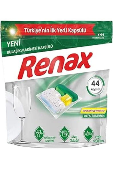 Renax Bulaşık Makinesi Kapsülü Hepsi Bir Arada 44 Lü ürün görseli 1