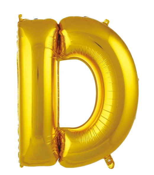 34" Folyo Harf 76cm "D"  Gold / Altın ürün görseli 1