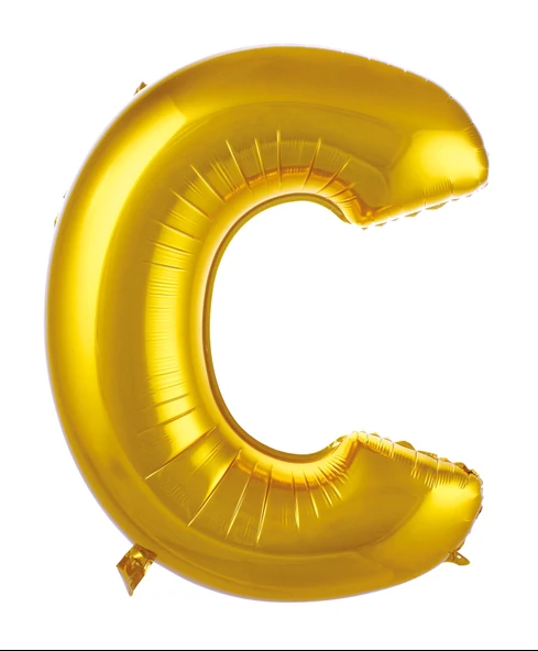 34" Folyo Harf 76cm "C"  Gold / Altın ürün görseli 1
