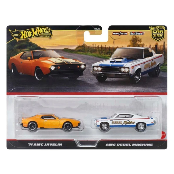 Hot Wheels Premium JBL06 Car Culture 2 Pack 71 Amc Javelin // Amc Rebel Machine ürün görseli 1