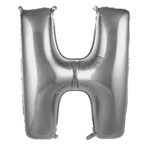 34" Folyo Harf 76cm "H" Silver / Gümüş ürün görseli 1