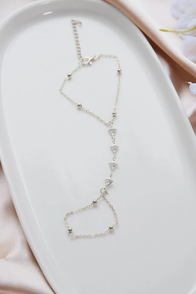 Silver Zirkon Taşlı Ucgen Şahmeran ürün görseli 1