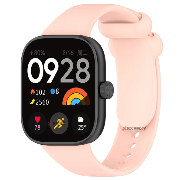 Redmi Watch 5 Uyumlu Kordon Purelux Soft Yumuşak Silikon Kordon Kayış Şık Görünüm  Pembe ürün görseli 1