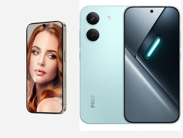 Poco X8 Pro ile Uyumlu Ayna (Mirror) 9H Kırılmaz Nano Ekran Koruyucu | Ekran Kapalıyken Ayna ürün görseli 1