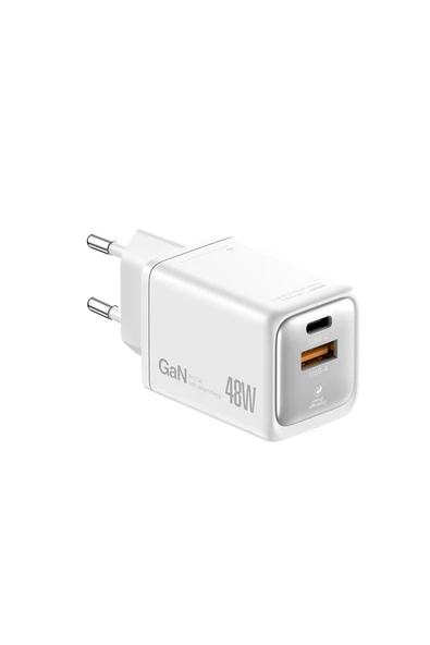 Hİ48 COMPACT EFFICIENT & HI TECH GaN 48W SEYAHAT HIZLI ŞARJ ALETİ USB A+ USB C ürün görseli 1