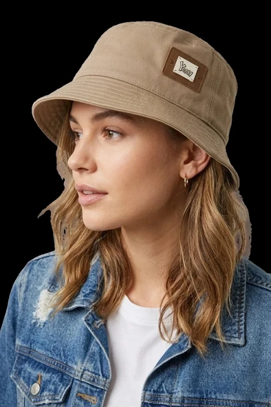Unisex Yama Detaylı Pamuklu Bucket (Balıkçı) Şapka Koleksiyonu 8980 ürün görseli 1