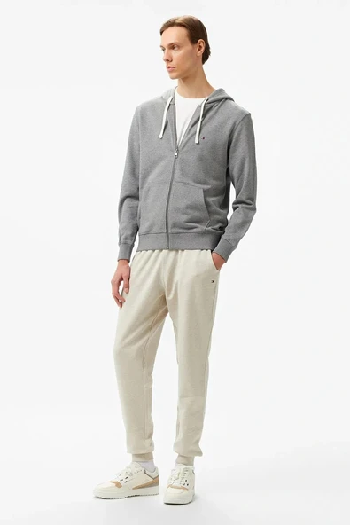 Tommy Hilfiger ESSENTIAL TERRY SWEATPANT Erkek Ekru Eşofman Altı MW0MW37236HGF ürün görseli 1