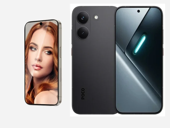 Poco X8 Pro Max ile Uyumlu Ayna (Mirror) 9H Kırılmaz Nano Ekran Koruyucu | Ekran Kapalıyken Ayna ürün görseli 1