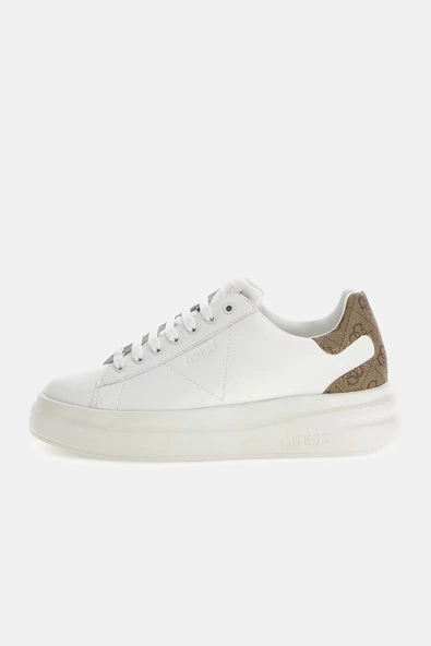 Guess Elbina Kadın Beyaz Deri Sneaker FLJELBFAL12-WHBEI ürün görseli 1