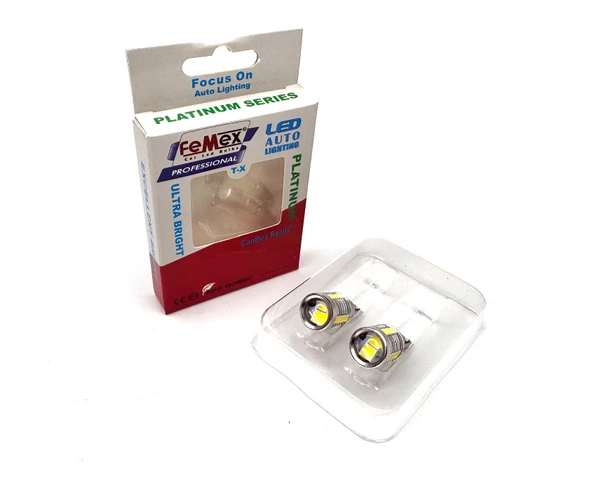 Ford Fiesta Geri Vites LED Ampulu FEMEX Platinum W16W 3035 Chip ürün görseli 1