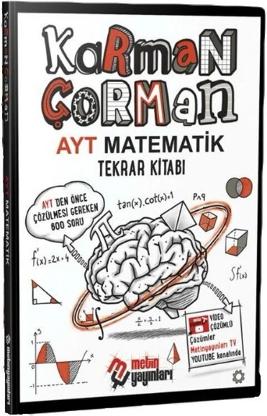 AYT Matematik Tekrar Kitabı Karman Çorman Metin Yayınları ürün görseli 1