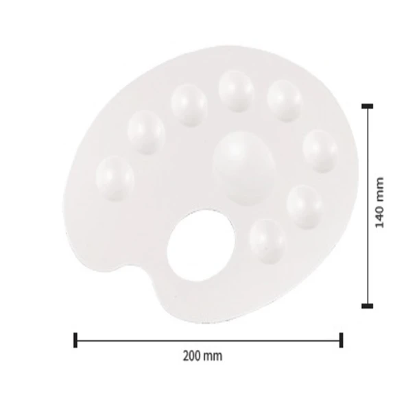 Oval Plastik Boya Paleti ürün görseli 1
