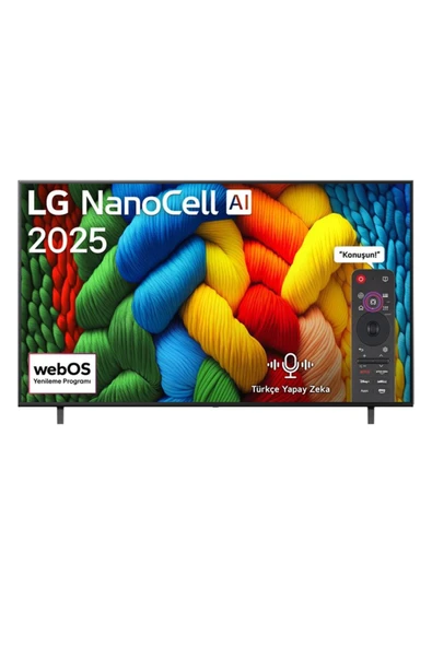LG 75NANO80A6B 75 inç LG NanoCell AI NANO80 4K Smart TV AI Sihirli Kumanda HDR10 webOS25 2025 ürün görseli 1