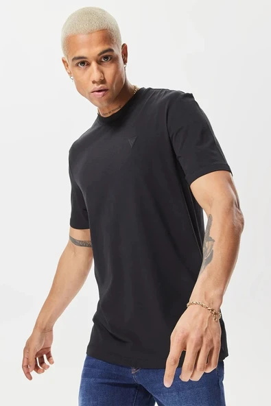 Guess HEDLEY SS T-SHIRT Erkek Siyah T-shirt Z2YI12JR06K-JBLK ürün görseli 1