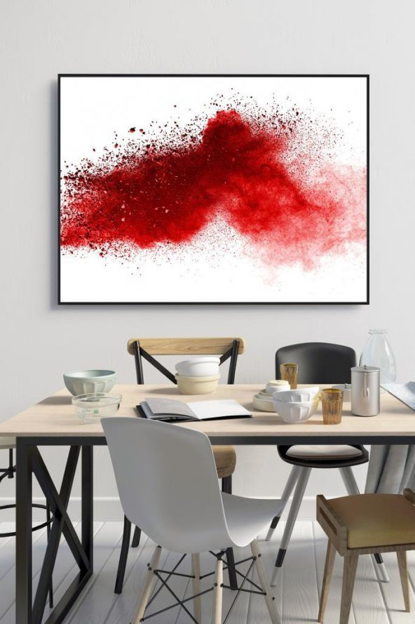 60 x 70 cm Kızıl Toprak Desenli Cam Tablo 4mm Temperli Camdır ürün görseli 1