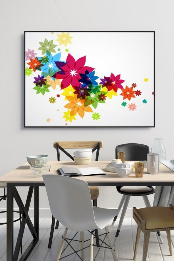 60 x 70 cm Model 2005 Desenli Cam Tablo 4mm Temperli Camdır ürün görseli 1