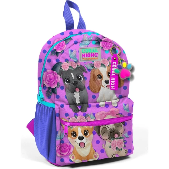 Coral High Minik Yuva Sırt Çantası Pembe Köpek Desenli Iki Bölmeli 23550 ürün görseli 1