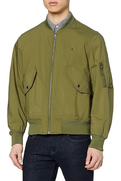 Tommy Hilfiger AUTHENTIC BOMBER Erkek Yeşil Ceket MW0MW36592MSH ürün görseli 1