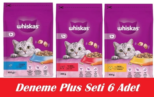 Whiskas İkili Lezzet Deneme Plus Seti 6 Adet ürün görseli 1