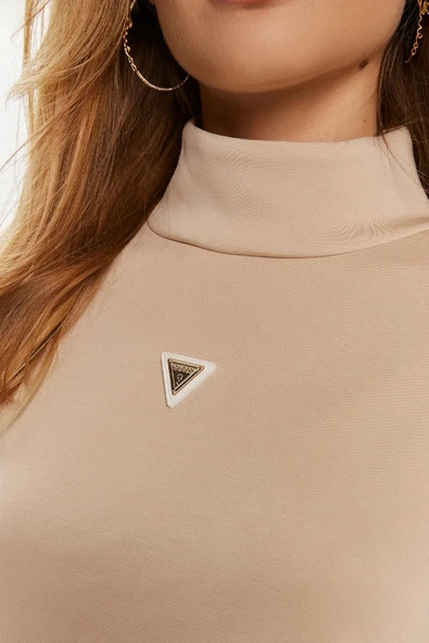 Guess Kadın Olympe  Bej Sweatshirt - Resim 5