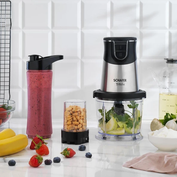 Schafer TriMix 3 ü 1 Arada Blender Set-Inox ürün görseli 1