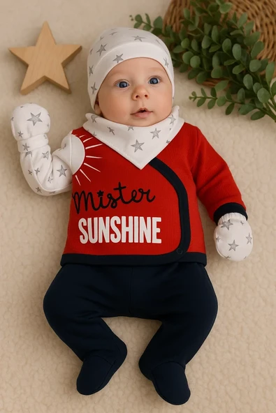 Sun Shine Desenli 5'li Erkek Hastane Çıkışı ürün görseli 1