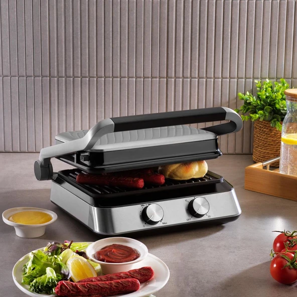 Schafer Profi Toast Tost ve Izgara Makinesi-Inox ürün görseli 1