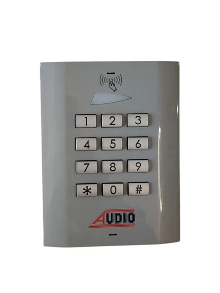 AUDIO Yeni KGP ŞİFRELİ + (Temassız) KARTLI Tuş Takımlı Kapı Giriş Sistemi 12-24 Volt Arası Ac Veya 18-24 Volt Arası Dc İ ürün görseli 1
