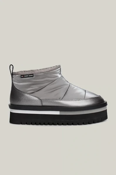Tommy Hilfiger TJW NYLON FLATFORM BOOT WL Kadın Metalik Gri Bot EN0EN02689TRH ürün görseli 1