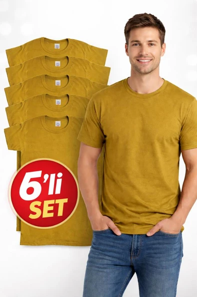 Erkek Askeri 6'li Yarım Kol Fanila Askeri Atlet Seti Haki XXL ürün görseli 1