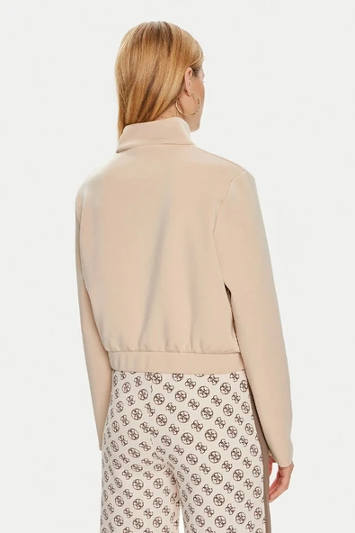 Guess Kadın Olympe  Bej Sweatshirt - Resim 4