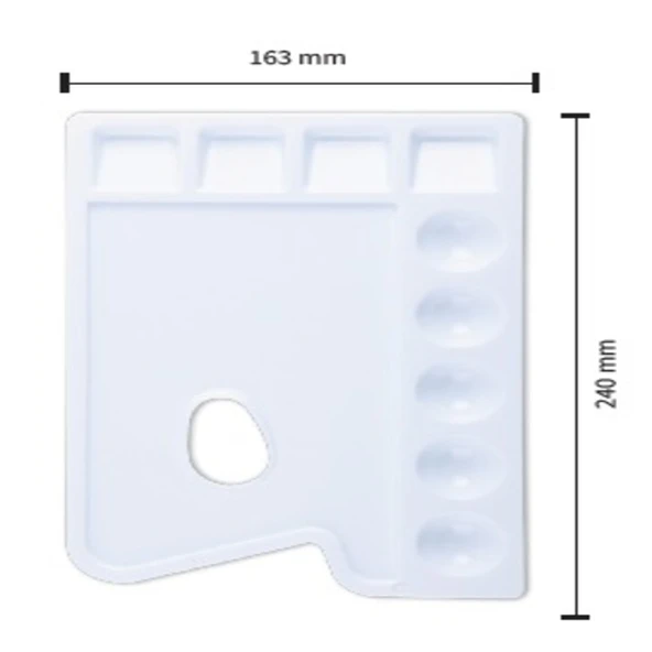 Ergonomik Plastik Boya Paleti ürün görseli 1