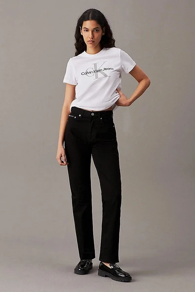 Calvin Klein AUTHENTIC SLIM STRAIGHT Kadın SİYAH Jeans J20J224896-BEH ürün görseli 1