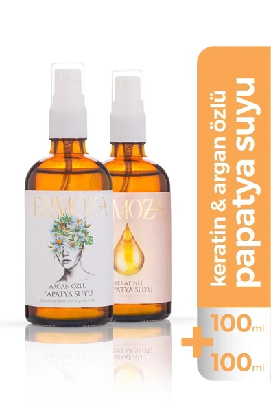 Ermoza Saç Bakım Seti Keratin Ve Argan 100 Ml + 100ml Cam Şişe ürün görseli 1