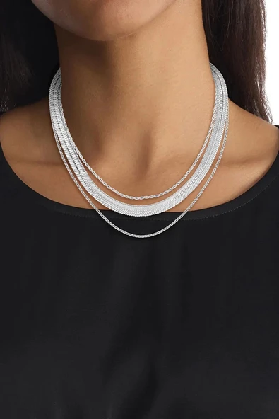 Calvin Klein CKJ35000626 Kadın Metalik Gri Kolye CKJ35000626 ürün görseli 1