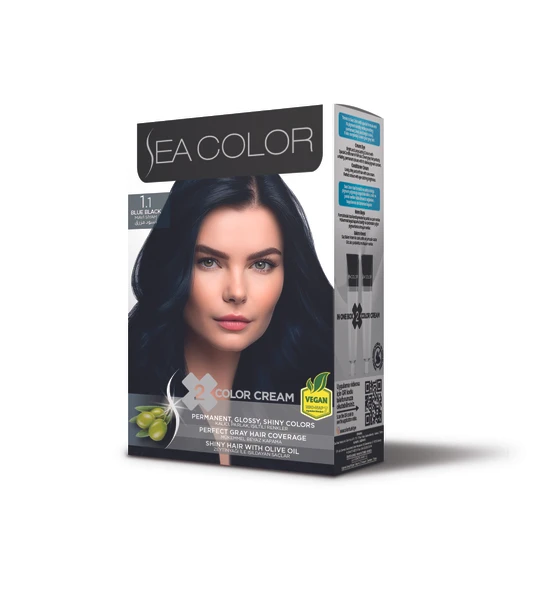 Sea Color Set Saç Boyası 1.1 Mavi Siyah ürün görseli 1