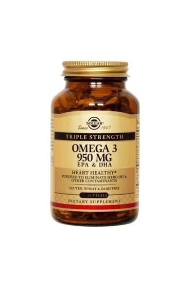 Solgar Omega-3 950 Mg 50 Kapsül ürün görseli 1