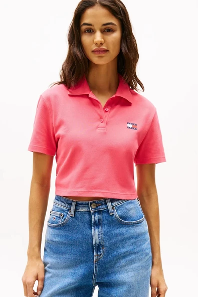 Tommy Hilfiger TJW CRP BADGE SS Polo T-shirt  Kadın DW0DW21363XI2 ürün görseli 1