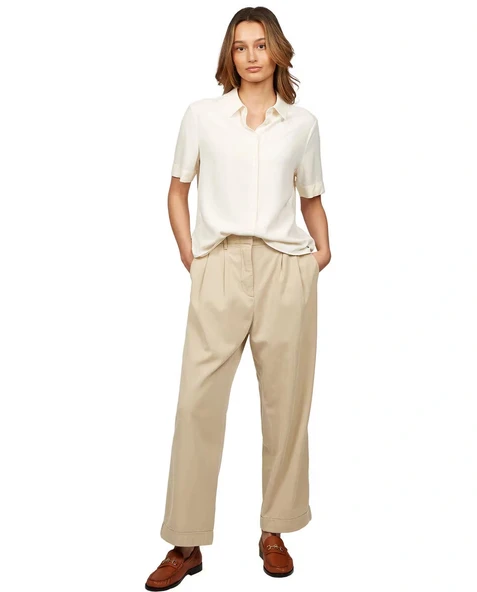 Tommy Hilfiger CO BLEND RLXD STR PULL ON CHINO Kadın  Pantolon WW0WW45589AEG ürün görseli 1