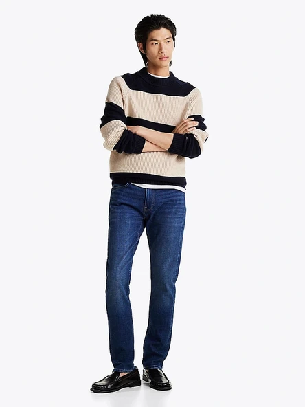 Tommy Hilfiger SLIM BLEECKER PSTR TEXAS INDIGO Erkek denim Jeans MW0MW378241AD ürün görseli 1